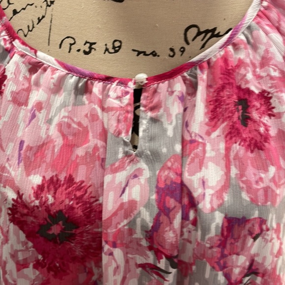 Allison Daley petites PL pink floral blouse - Picture 2 of 7